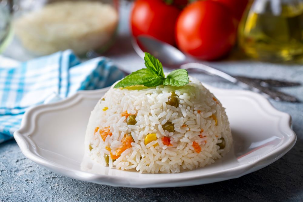 Reis mit Erbsengemüse Rezept
