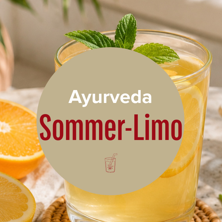 Ayurveda Sommer-Limo: Perfekt für warme Sommertage, kleine Detox-Routinen und bewusste Momente im Alltag.